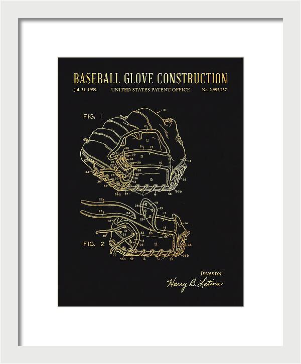 Baseball Glove Construction Gold Patent Us2995757a
