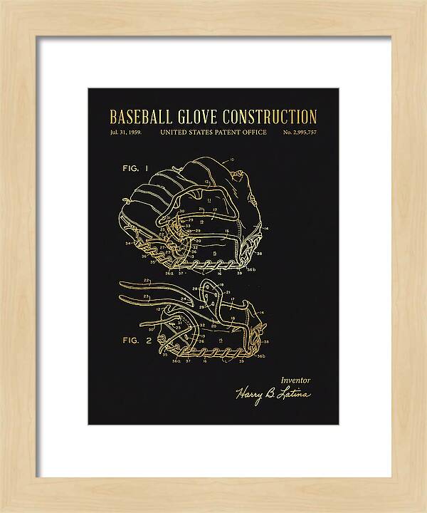 Baseball Glove Construction Gold Patent Us2995757a