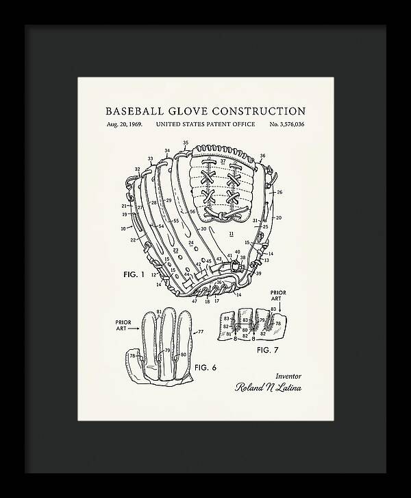 Baseball Glove Construction Minimalist Patent Us3576036a