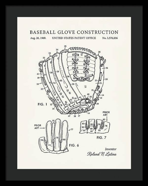 Baseball Glove Construction Minimalist Patent Us3576036a