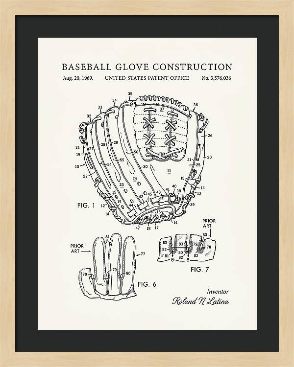Baseball Glove Construction Minimalist Patent Us3576036a