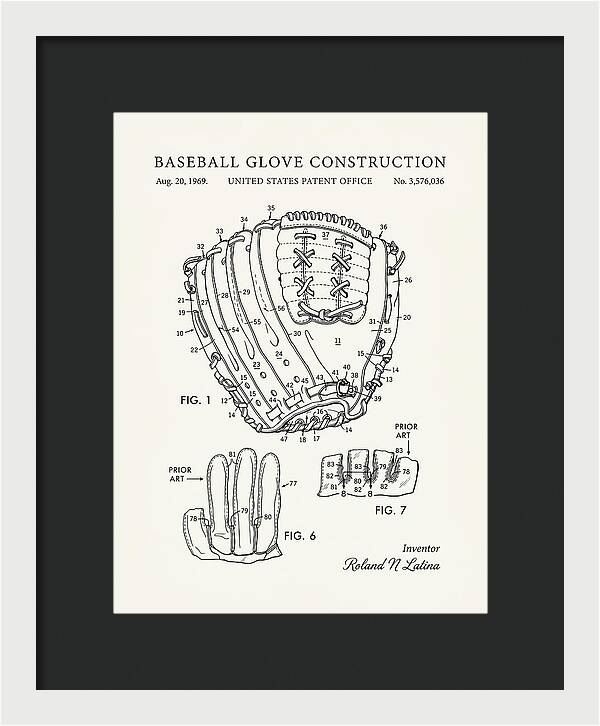 Baseball Glove Construction Minimalist Patent Us3576036a