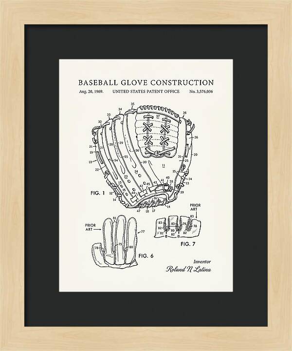 Baseball Glove Construction Minimalist Patent Us3576036a