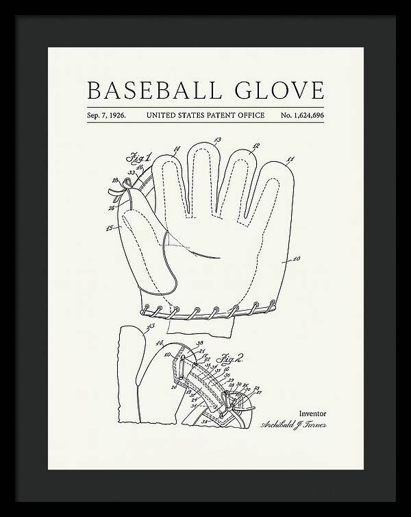 Baseball Glove Minimalist Patent Us1624696a