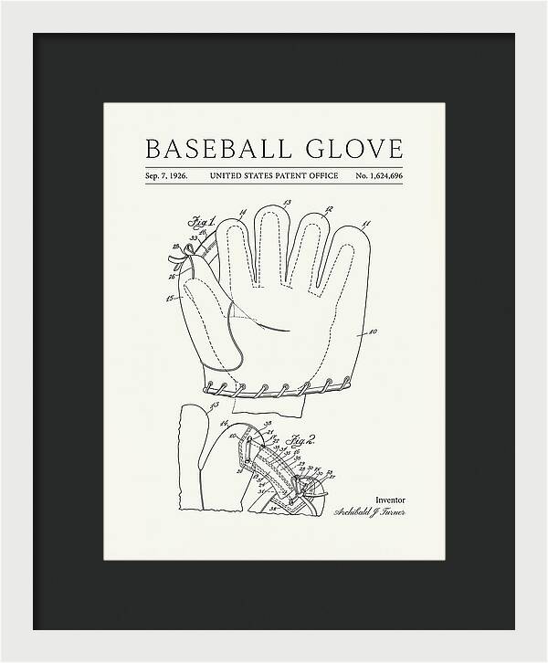Baseball Glove Minimalist Patent Us1624696a