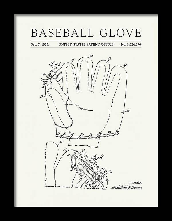 Baseball Glove Minimalist Patent Us1624696a