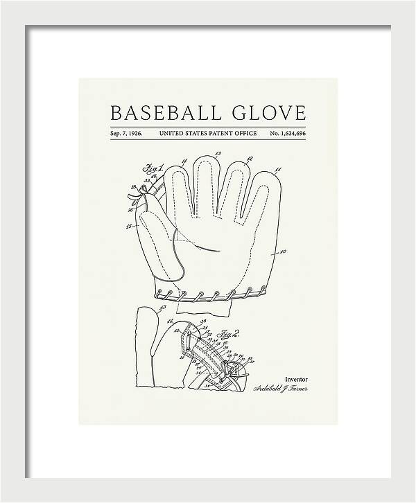 Baseball Glove Minimalist Patent Us1624696a