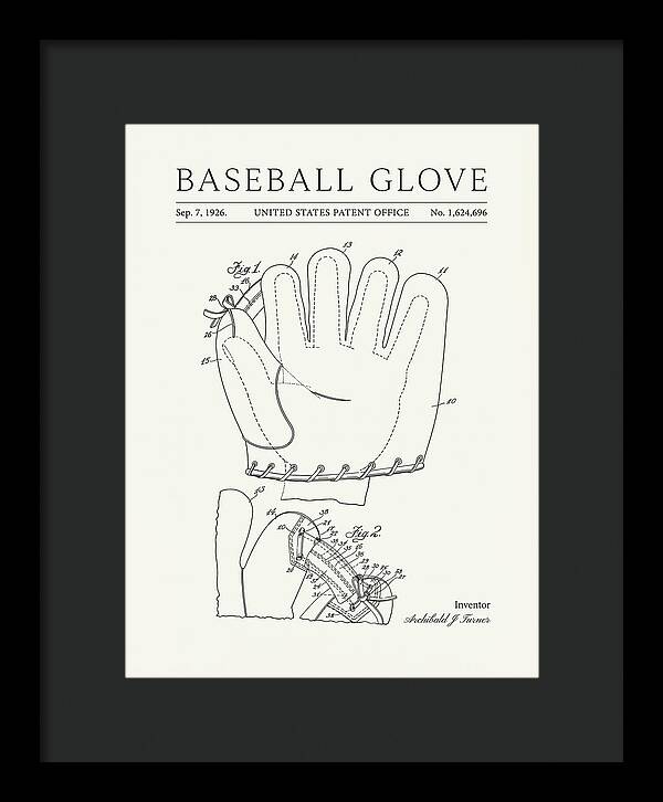 Baseball Glove Minimalist Patent Us1624696a