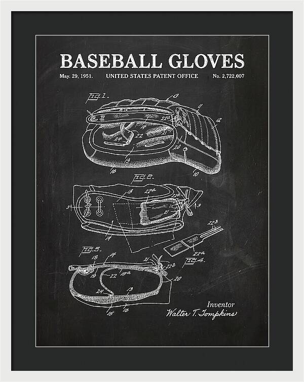 Baseball Gloves Chalkboard Patent Us2722007a