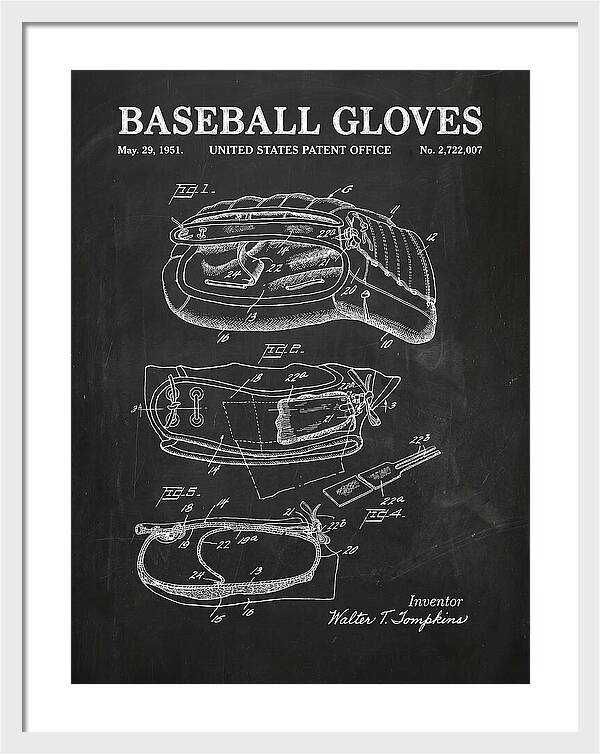 Baseball Gloves Chalkboard Patent Us2722007a
