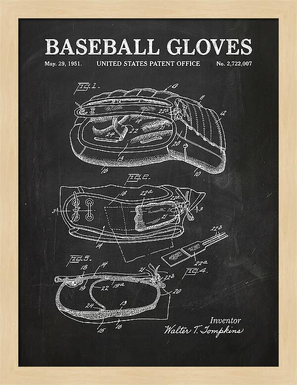 Baseball Gloves Chalkboard Patent Us2722007a