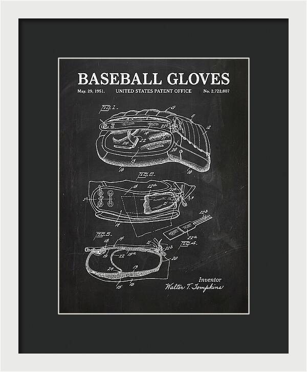 Baseball Gloves Chalkboard Patent Us2722007a