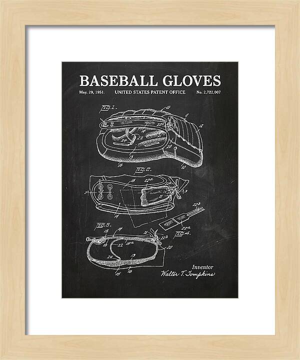Baseball Gloves Chalkboard Patent Us2722007a