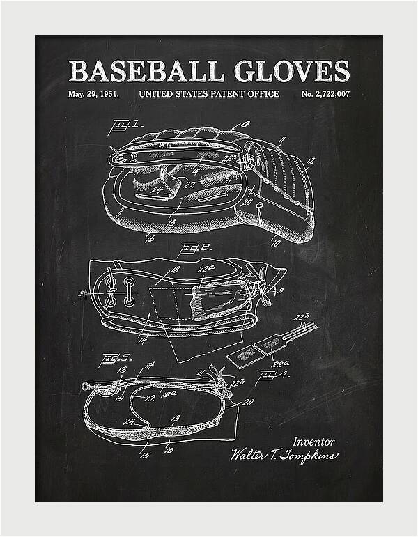 Baseball Gloves Chalkboard Patent Us2722007a