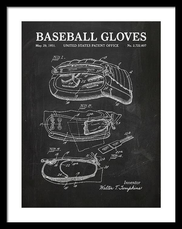 Baseball Gloves Chalkboard Patent Us2722007a