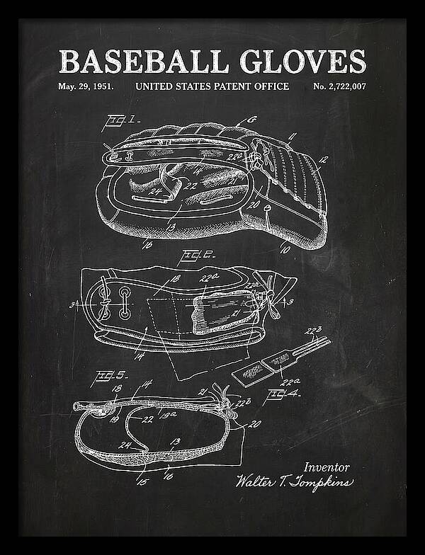Baseball Gloves Chalkboard Patent Us2722007a