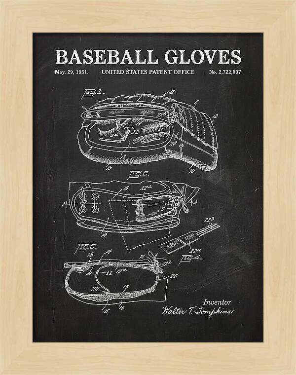 Baseball Gloves Chalkboard Patent Us2722007a