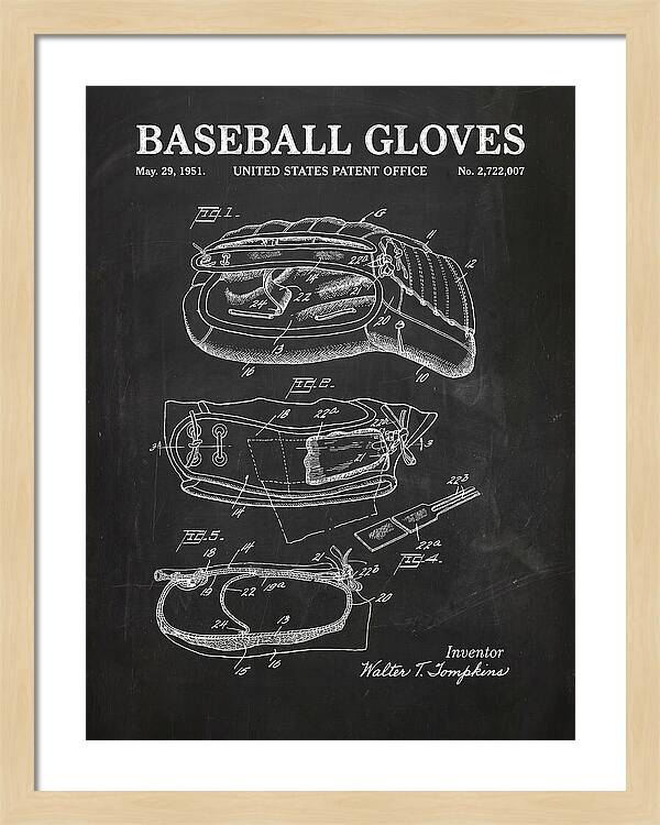 Baseball Gloves Chalkboard Patent Us2722007a