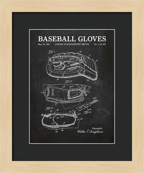Baseball Gloves Chalkboard Patent Us2722007a