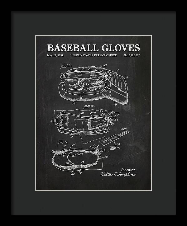 Baseball Gloves Chalkboard Patent Us2722007a