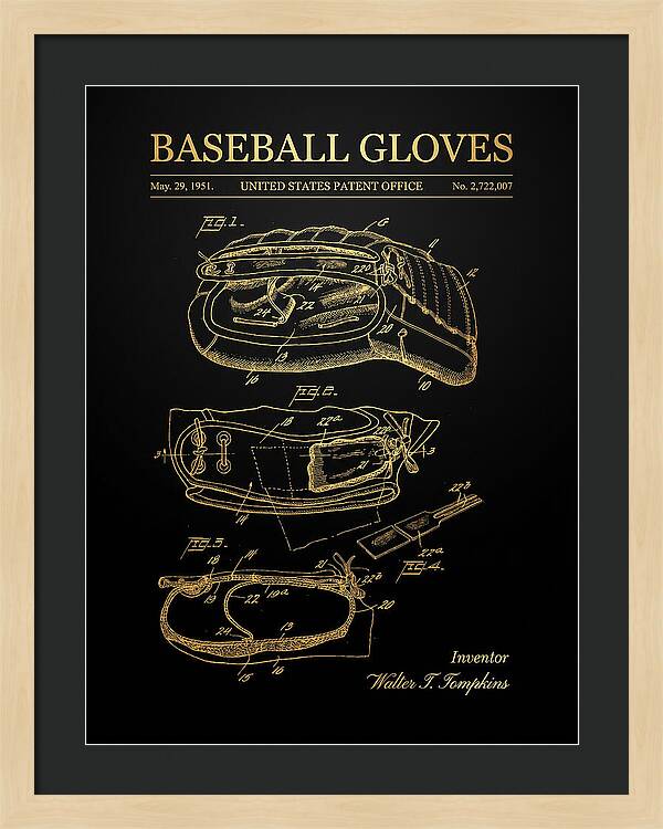 Baseball Gloves Gold Patent Us2722007a