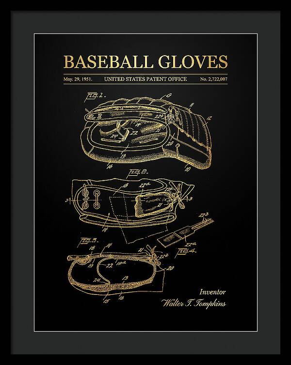 Baseball Gloves Gold Patent Us2722007a
