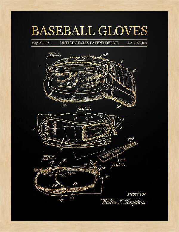 Baseball Gloves Gold Patent Us2722007a