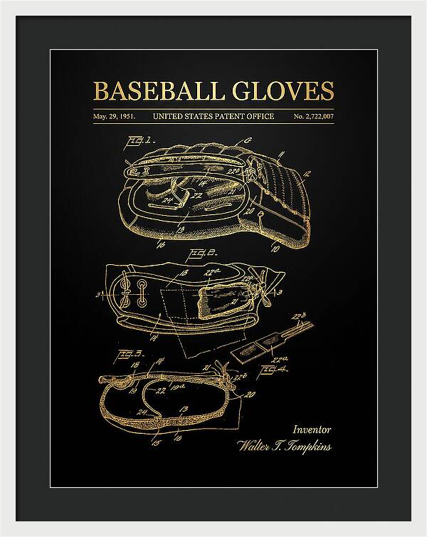 Baseball Gloves Gold Patent Us2722007a