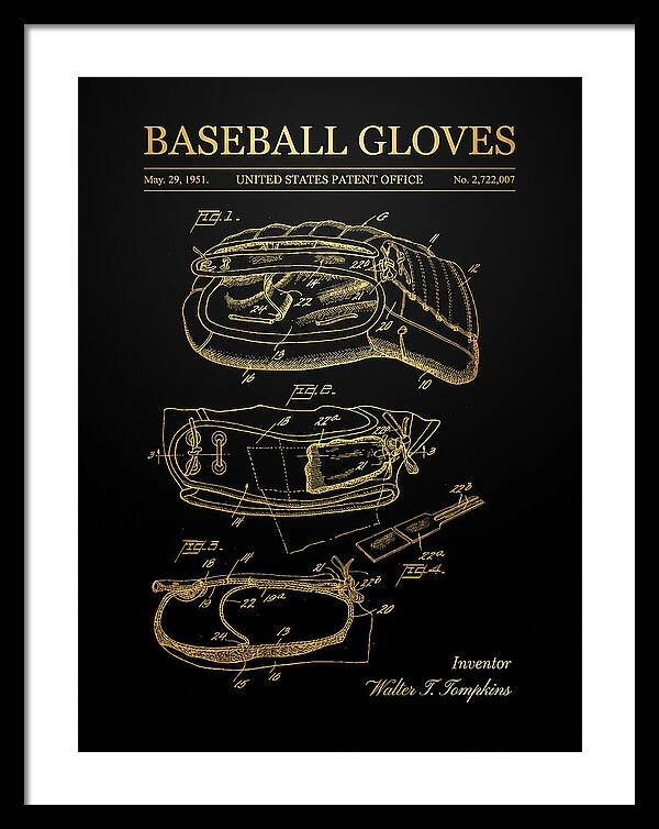 Baseball Gloves Gold Patent Us2722007a