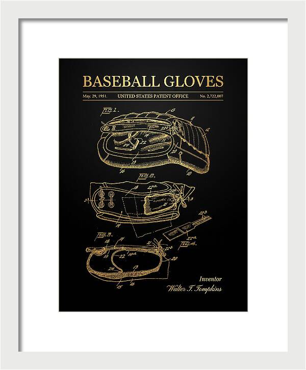 Baseball Gloves Gold Patent Us2722007a
