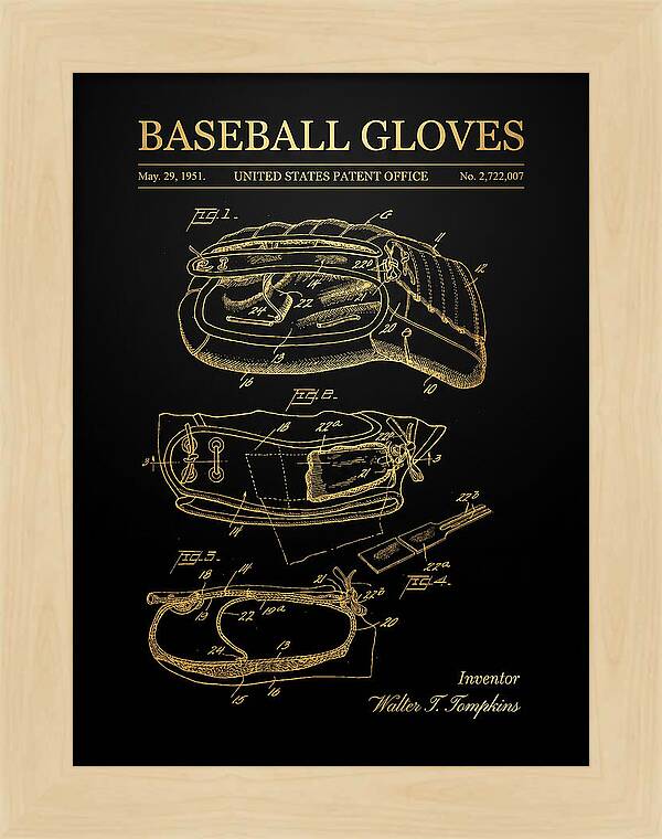 Baseball Gloves Gold Patent Us2722007a