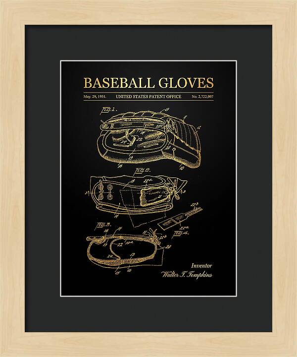 Baseball Gloves Gold Patent Us2722007a