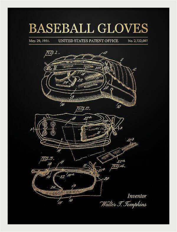 Baseball Gloves Gold Patent Us2722007a
