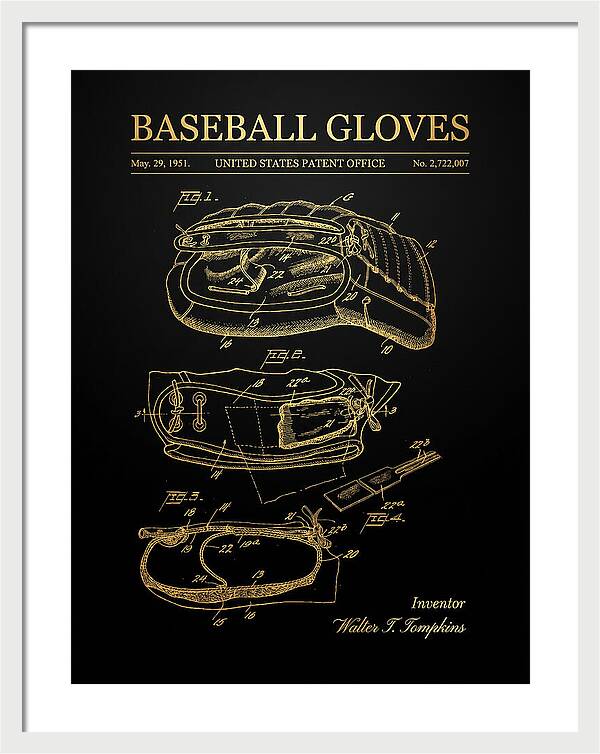 Baseball Gloves Gold Patent Us2722007a