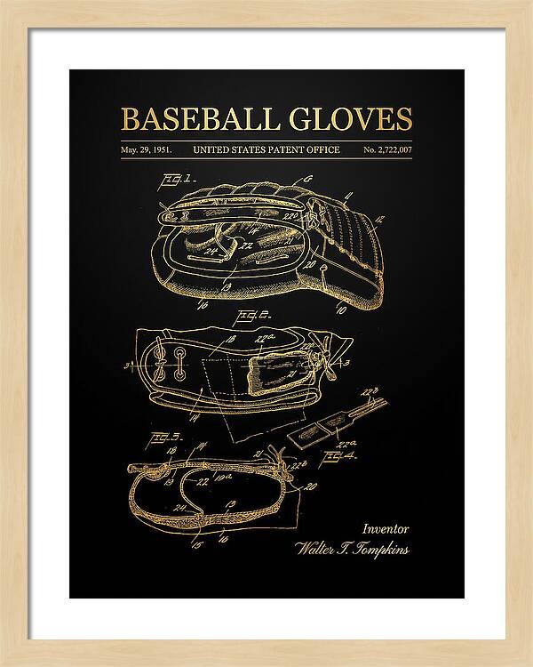 Baseball Gloves Gold Patent Us2722007a