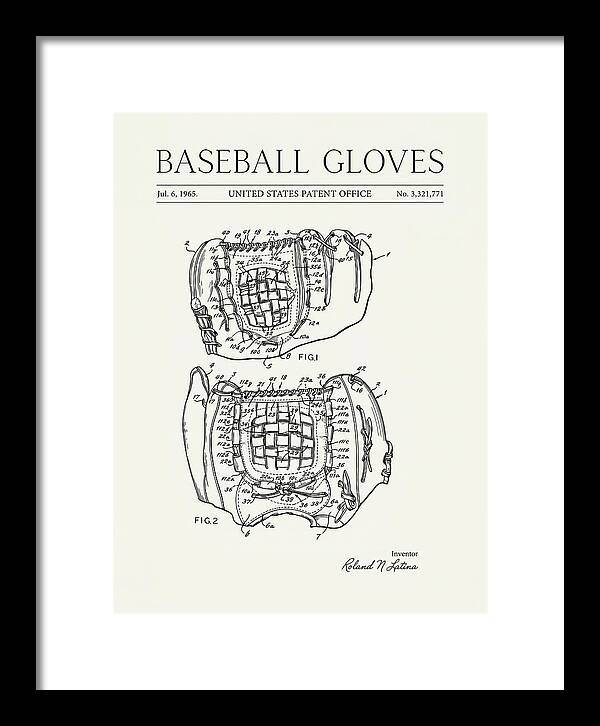 Baseball Gloves Minimalist Patent Us3321771a