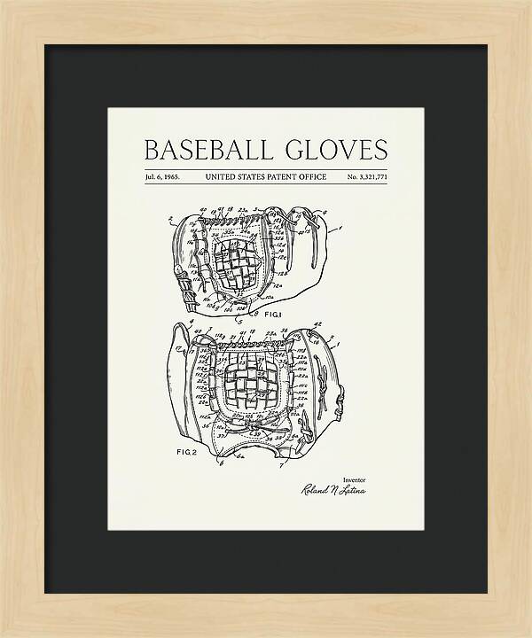 Baseball Gloves Minimalist Patent Us3321771a