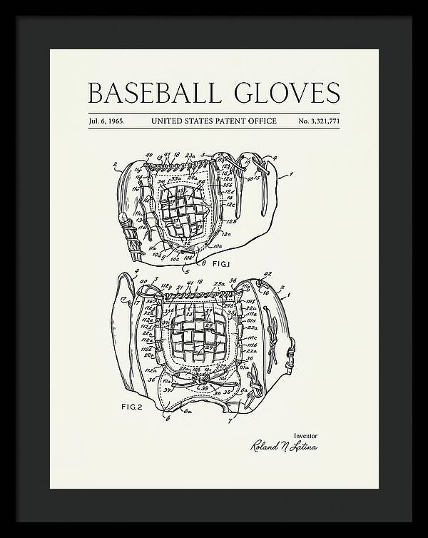 Baseball Gloves Minimalist Patent Us3321771a