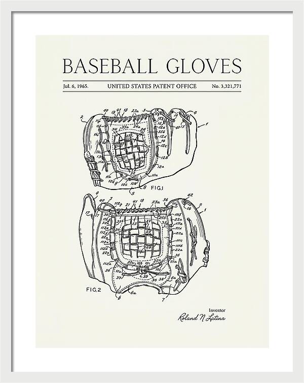 Baseball Gloves Minimalist Patent Us3321771a
