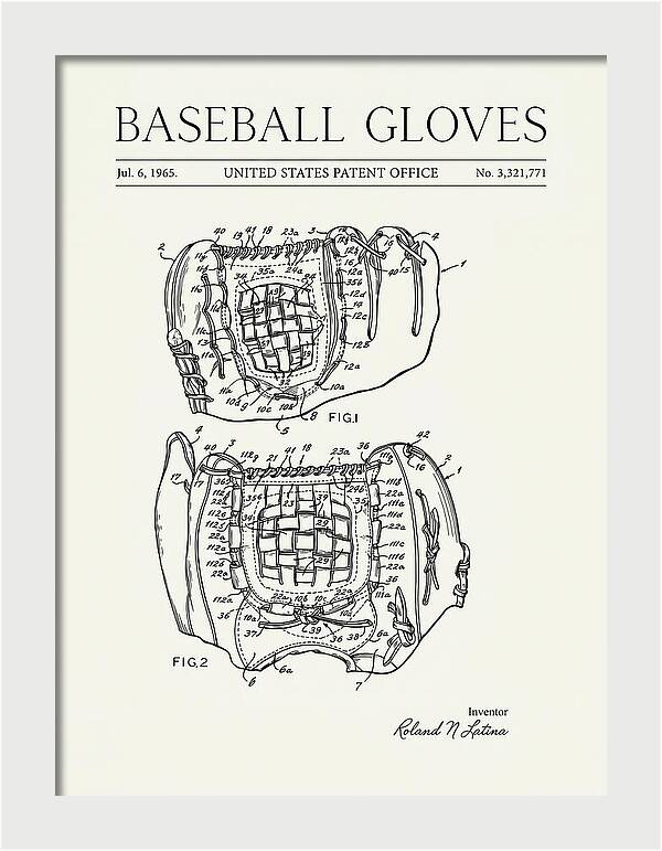 Baseball Gloves Minimalist Patent Us3321771a
