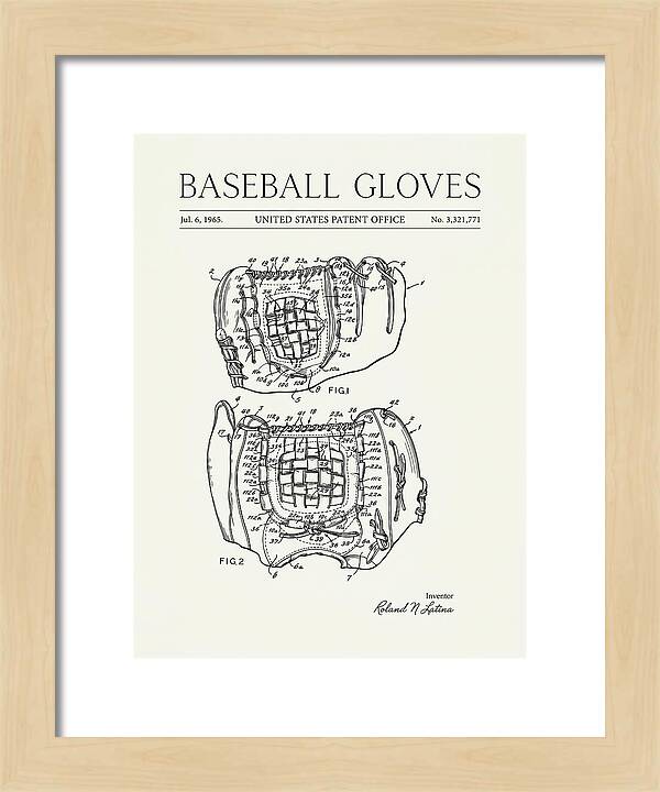 Baseball Gloves Minimalist Patent Us3321771a