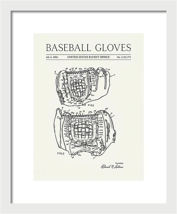 Baseball Gloves Minimalist Patent Us3321771a