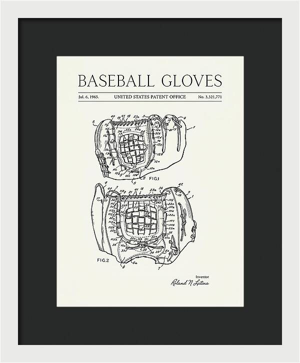 Baseball Gloves Minimalist Patent Us3321771a