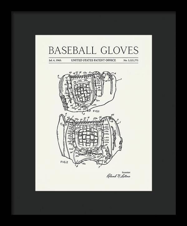 Baseball Gloves Minimalist Patent Us3321771a