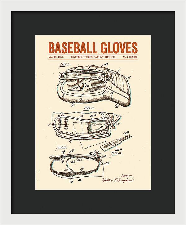 Baseball Gloves Retro Patent Us2722007a
