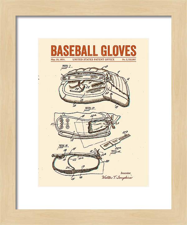 Baseball Gloves Retro Patent Us2722007a