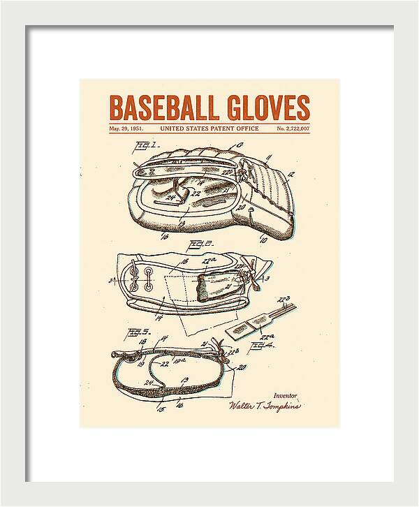 Baseball Gloves Retro Patent Us2722007a