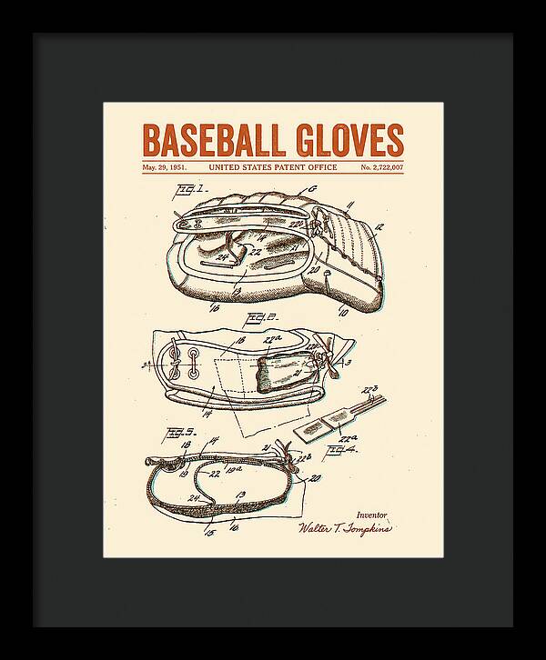 Baseball Gloves Retro Patent Us2722007a