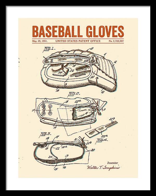Baseball Gloves Retro Patent Us2722007a