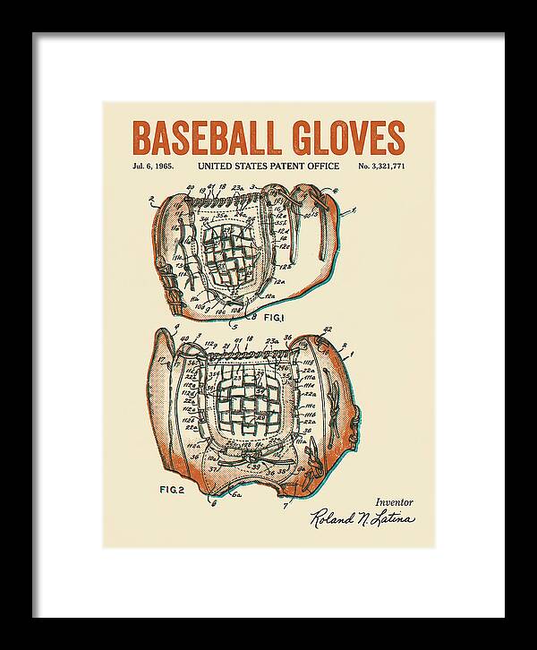 Baseball Gloves Retro Patent Us3321771a